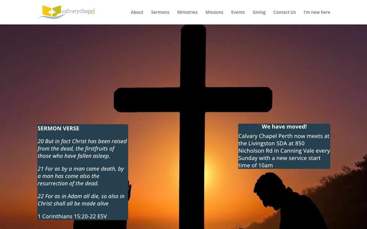 Calvary Chapel Perth website