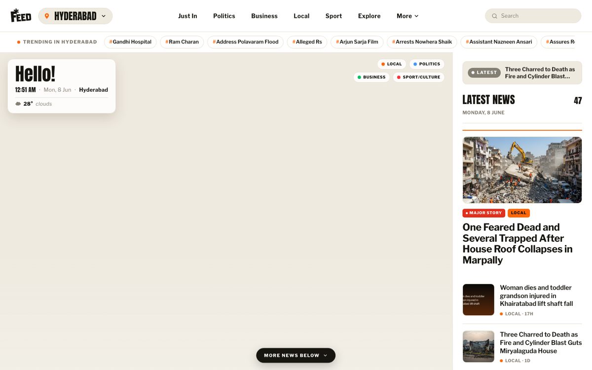 Hyderabad Feed website